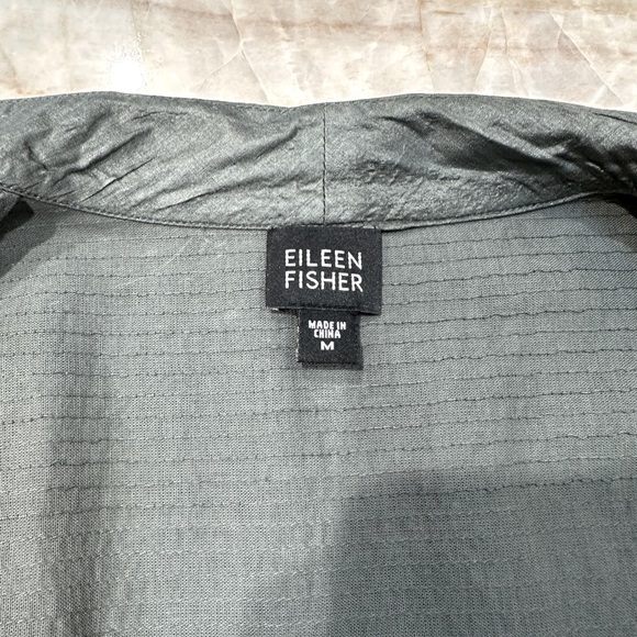 Eileen Fisher Mandarin Collared Silk Evening Jacket - Picture 8 of 9